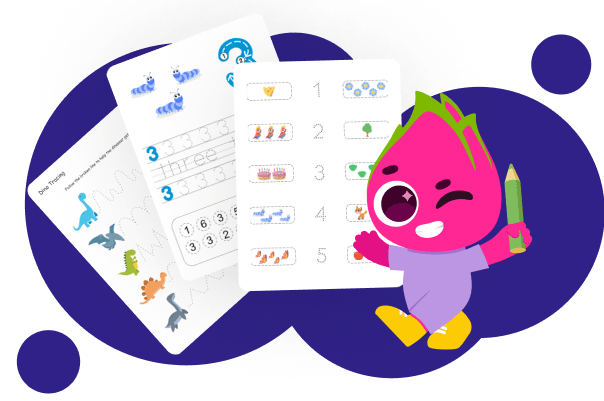 Mascot with worksheets