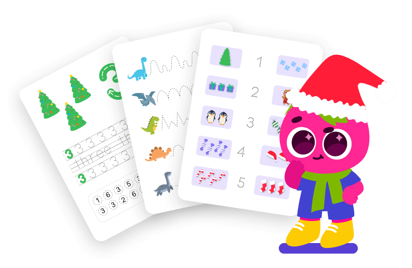 Mascot with worksheets